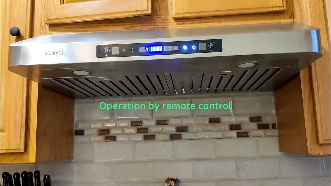 IKTCH 30 Inch Under Range Hood with 900 CFM, Sleek, smart and modern design with dual