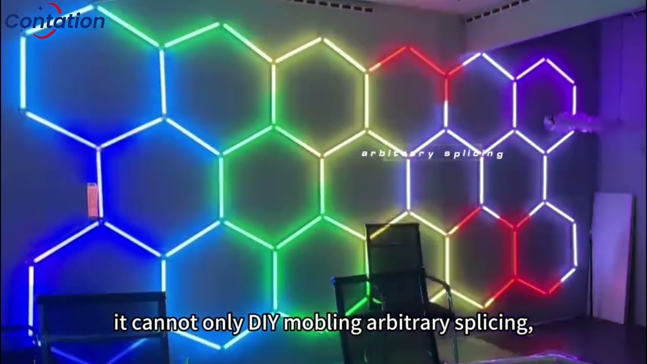 Transform Your Garage with RGB Hexagon LED Honeycomb Lights | Contation LED