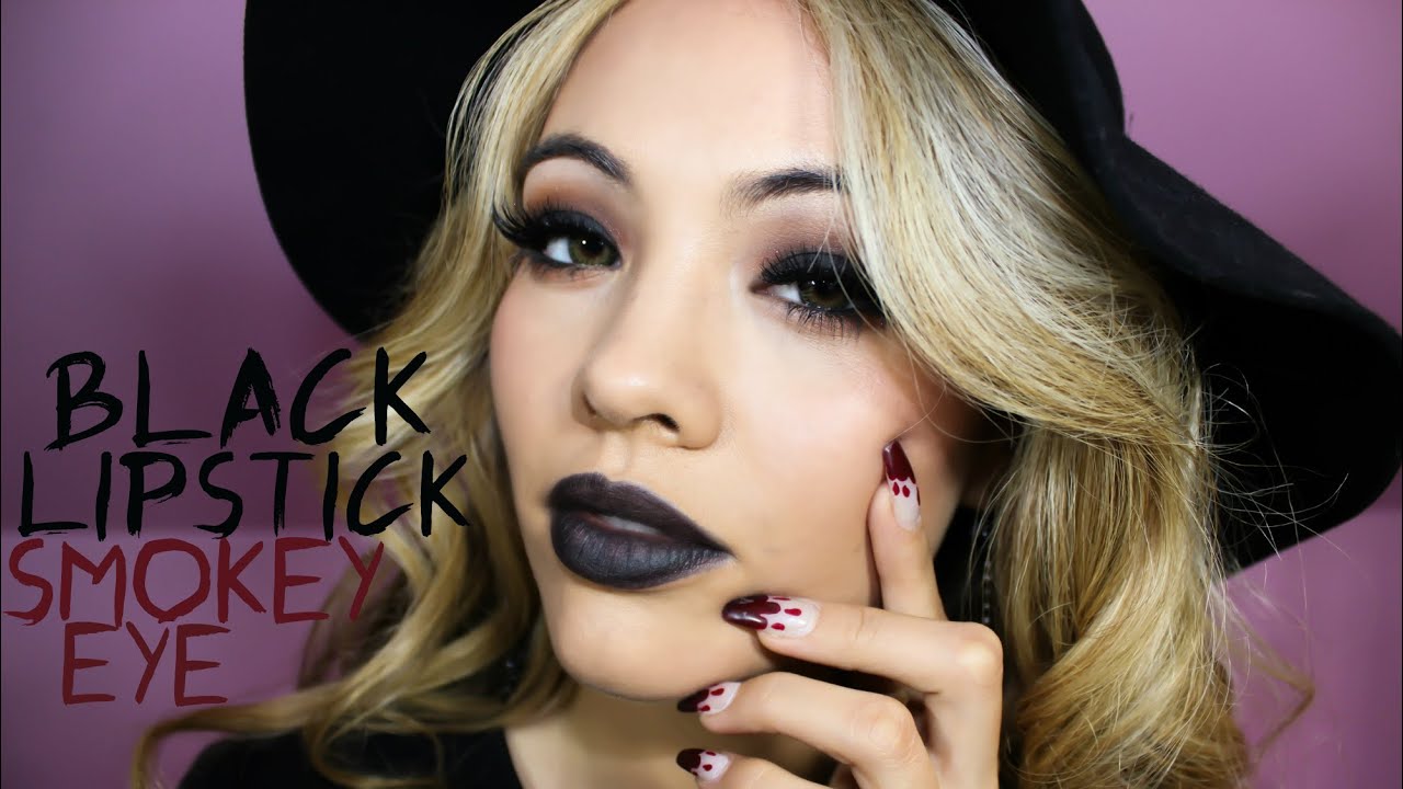 Black Lipstick Smokey Eye Makeup Tutorial YouTube