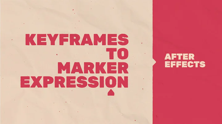 After Effects: Keyframes to Markers Expression