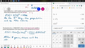 Exponential Functions (word problems)