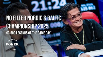 €3,500 NLH Legends of the Game — Day 1 | No Filter Championship 2025 LIVE