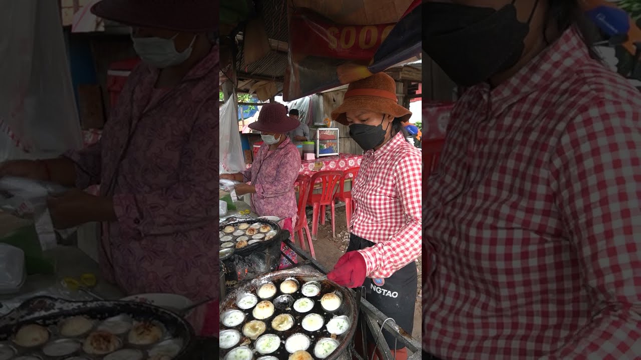 Cooking KH Cookies Nom Kruok KH cake at street - Street Food