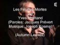 Les feuilles mortes -  Yves Montand - Subtítulos en español