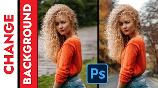 Change Photo Background in One Minute - Photoshop Tutorial screenshot 4