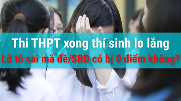 Thi THPT xong thí sinh lo lắng: Lỡ tô sai mã đề/SBD có bị 0 điểm không?