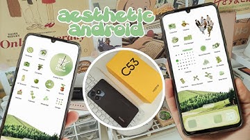 How to customize Aesthetic iOS Launcher on Any Android ☘️ Aesthetic Realme c53 ~ Green Theme