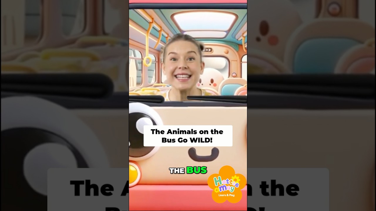 The Wheels On The Bus 🚌! 🐒🐸🐍🐰 | Hattie May Learn & Play