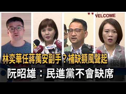 林奕華任蔣萬安副手？補缺額風聲起 阮昭雄：民進黨會推最好人選－民視新聞