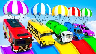 Bingo Song + Wheels On the Bus - Soccer ball shaped wheels - Parachute Nursery Rhymes & Kids Songs