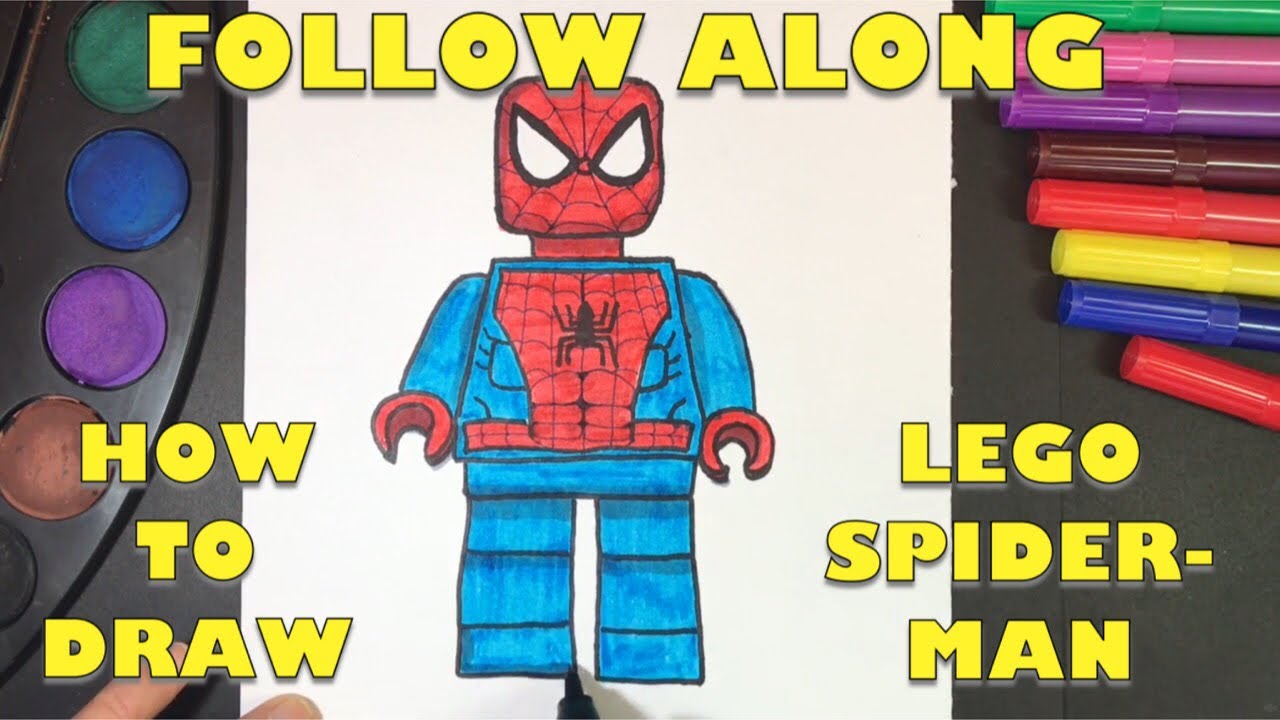 How To Draw A Lego Spider-Man - YouTube