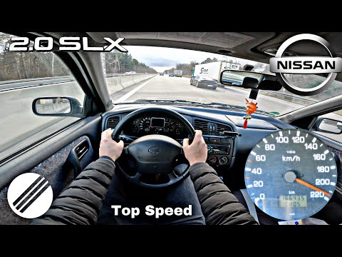 1998 Nissan Primera 2.0 SLX Top Speed Drive on German Autobahn🏎