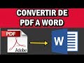 Como Convertir archivos de PDF a Word Sin Programas | Fácil y Rápido