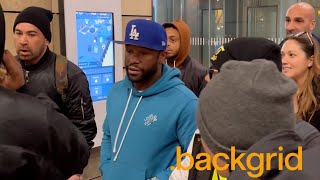 Famous Floyd Mayweather Jr. and Wife Head to London from Gare du Nord in Paris, France Profile