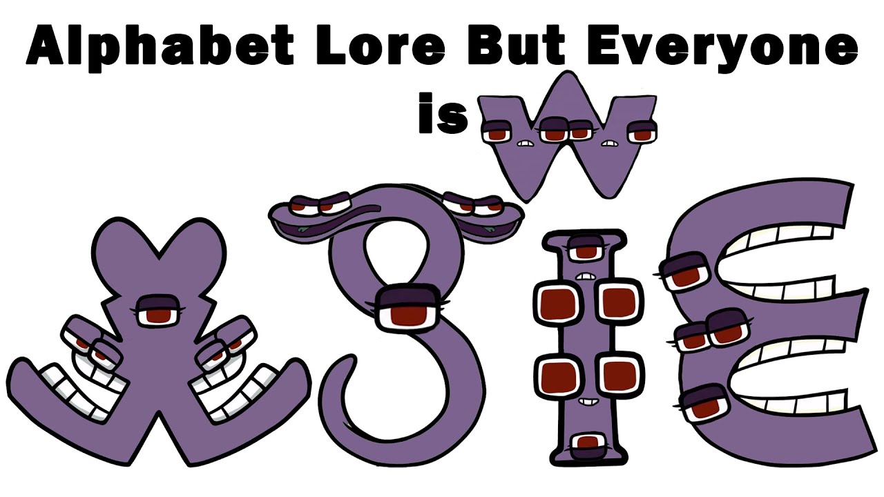 Original Alphabet Lore A to Z Side-by-Side Transformation! 