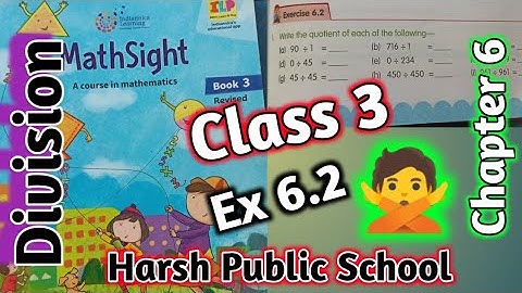 Exercise  Ex 6.2 Chapter 6 Division Class 3 Maths Sight|Chapter 6 Division|Class3Maths|#hpsgurugram