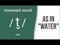 Consonant sound flap t  t  as in water  american english pronunciation