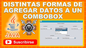 Distintas Formas de Agregar Datos a un Combobox NetBeans