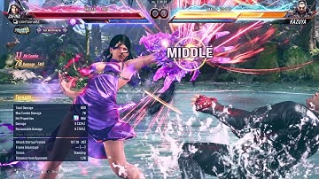 Tekken 8  - Zafina - Season 2- WS1,2  Launch / TRT DF1 Heat Dash Combo