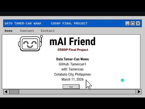 mAI Friend | CS50P FINAL PROJECT