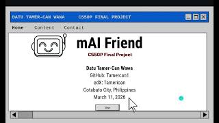 mAI Friend | CS50P FINAL PROJECT