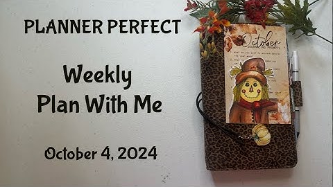 Weekly Plan With Me in Planner Perfect Traveler’s Notebook Oct. 4, 2024