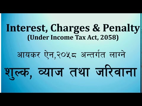 Fine, Penalty & Interest as per Income Tax Act, 2058 | शुल्क, ब्याज तथा जरिवाना कति लाग्छ ?