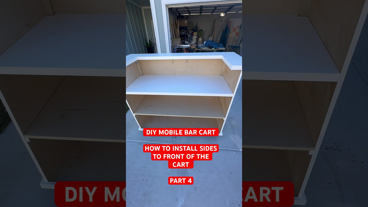 Часть 4: Крепление боковых панелей к передней части мобильной барной тележки длиной 1,5 метра | П...