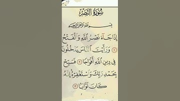 سورة النصر القرآن الكريم تلاوة هادئة