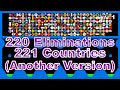 [Another version] 220 times eliminations & 221 countries marble race in Algodoo | Marble Factory