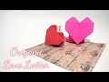 Cara membuat HATI dari origami mudah || How to make easy origami heart with notes inside
