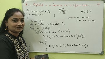 C-Language||Upper case Or Lower case Alphabet in C ||Both In Telugu And English|Telugu ScitTutorials