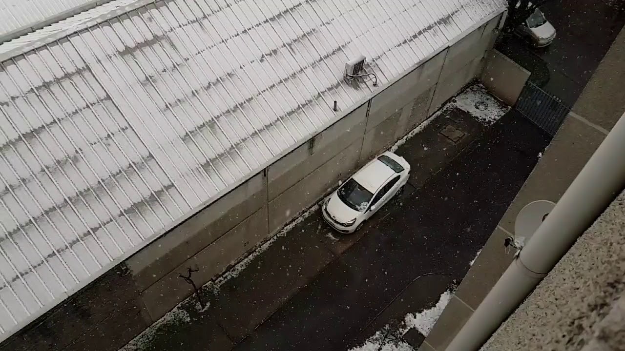 Nevando en San Miguel, Santiago de Chile