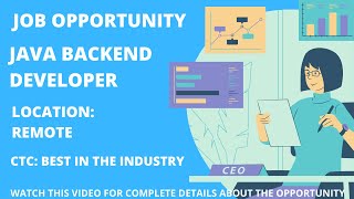 JOB OPPORTUNITY | JAVA BACKEND DEVELOPER | REMOTE | THRIVING CAREERS NETWORKS