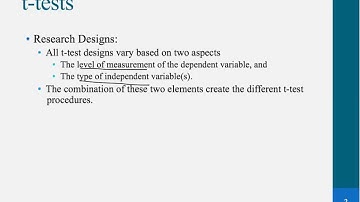 Independent Groups T-Tests Video 1