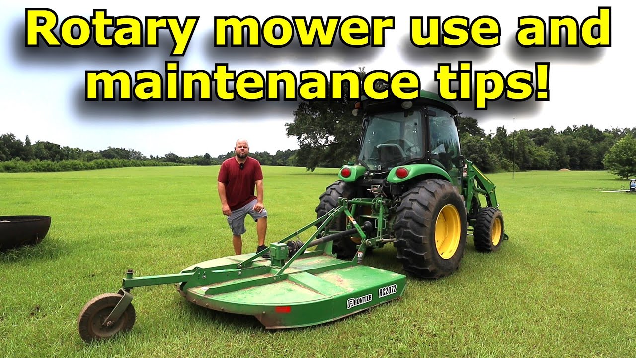 Important rotary mower tips! John Deere 4066R and Frontier RC2072