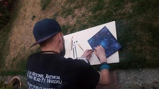 NEBULA / SPACE Oil painting in PROCESS #1