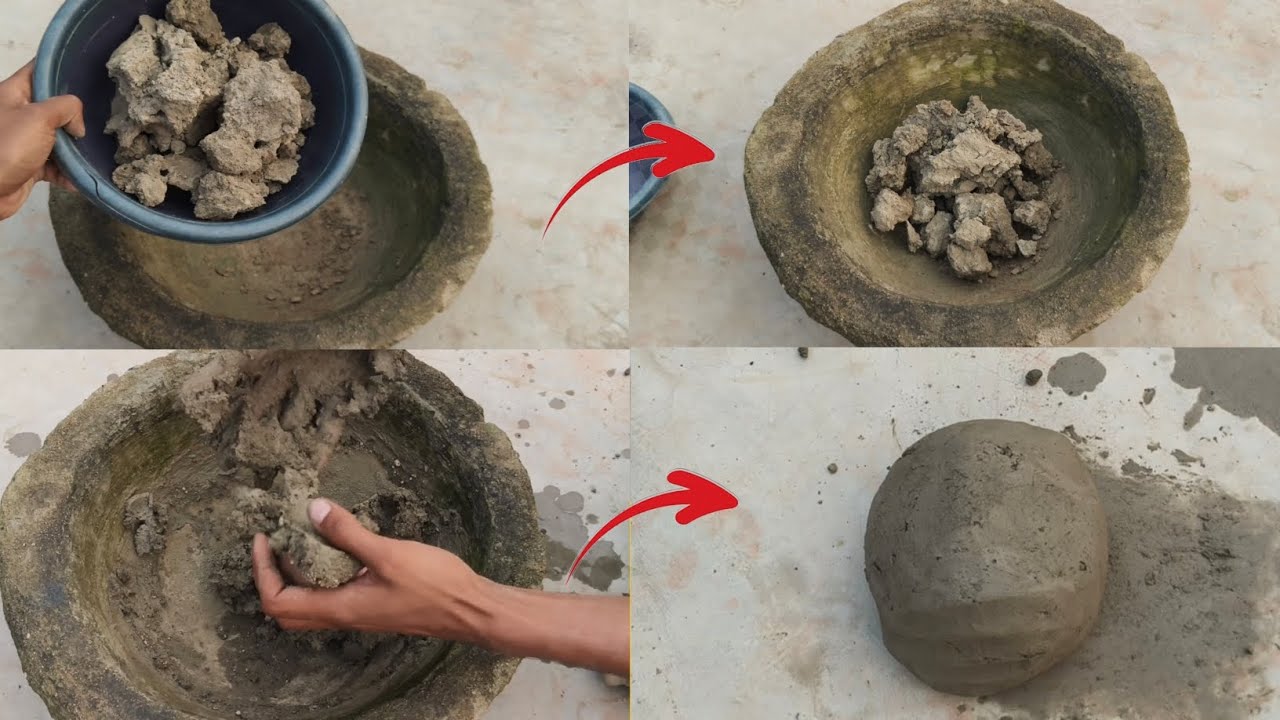 How to make mud clay at home, home made clay - YouTube