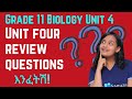 Grade 11 Biology Unit 4 Unit Four Review Questions Saquama 