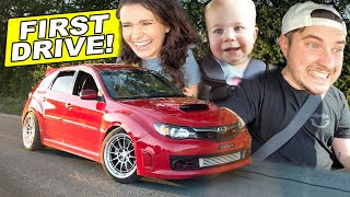 FIRST DRIVE IN MY OLD SUBARU STI! Family Reaction + Finally Using Launch Control