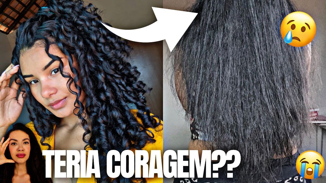 MENINA ALISOU OS CACHOS PERFEITOS E FICOU UMA PALHA!! FOI PROGRESSIVA!!