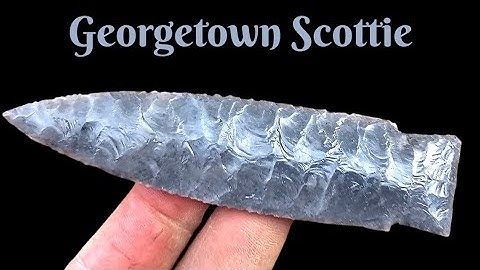 Flintknapping A Georgetown Scottie Rock To Point.