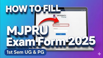 How to fill UG And PG 1st Semester Examination form MJPRU||Mjpru Samarath Portal#mjpru #mjprunews 