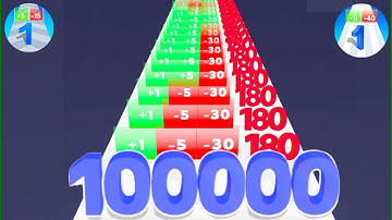 Number Master: Run and Merge vs cube surfer 2048 block Gameplay New update level part #15