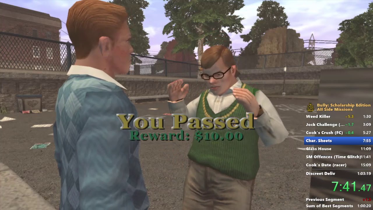 Bully: Scholarship Edition - Speedrun