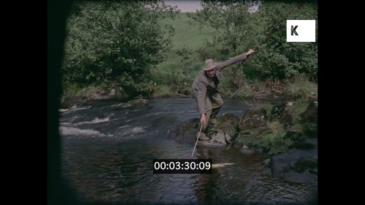 1970s, 1980s Men Fishing in River, UK, 35mm YouTube