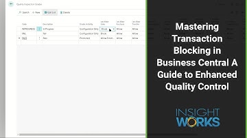 Mastering Transaction Blocking in Business Central A Guide to Enhanced Quality Control