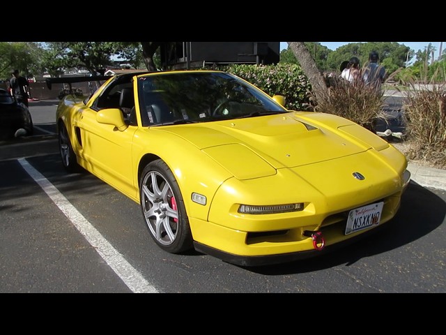 Spa Yellow 1997 Acura NSX-T w/ Custom Rear Wing - YouTube