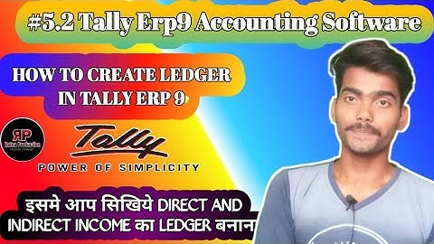 #5.2 How to Create Ledger in tally |Direct & Indirect Income|Ratna Production |Vishal Pandey|