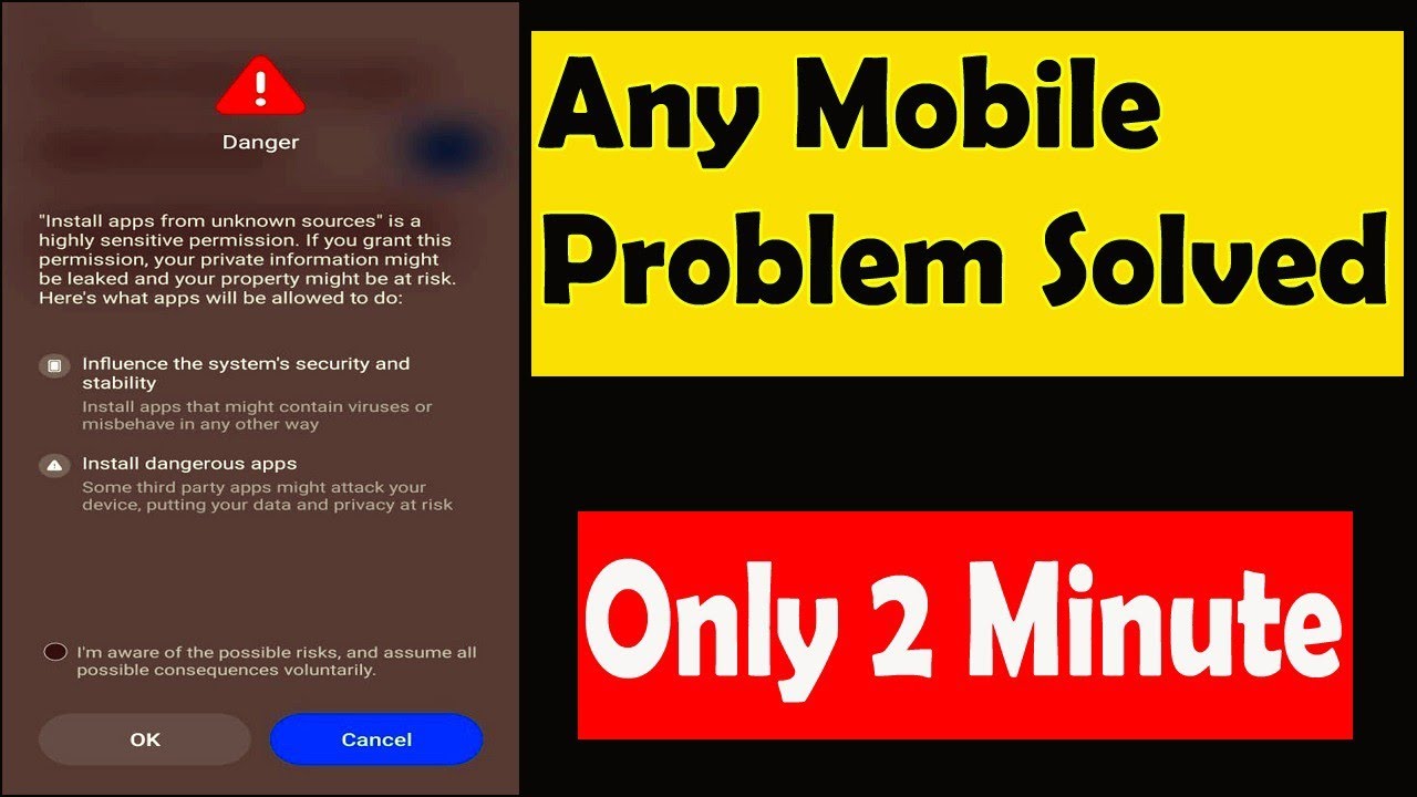 Unknown app install /app not install problem solved || unknown source ...